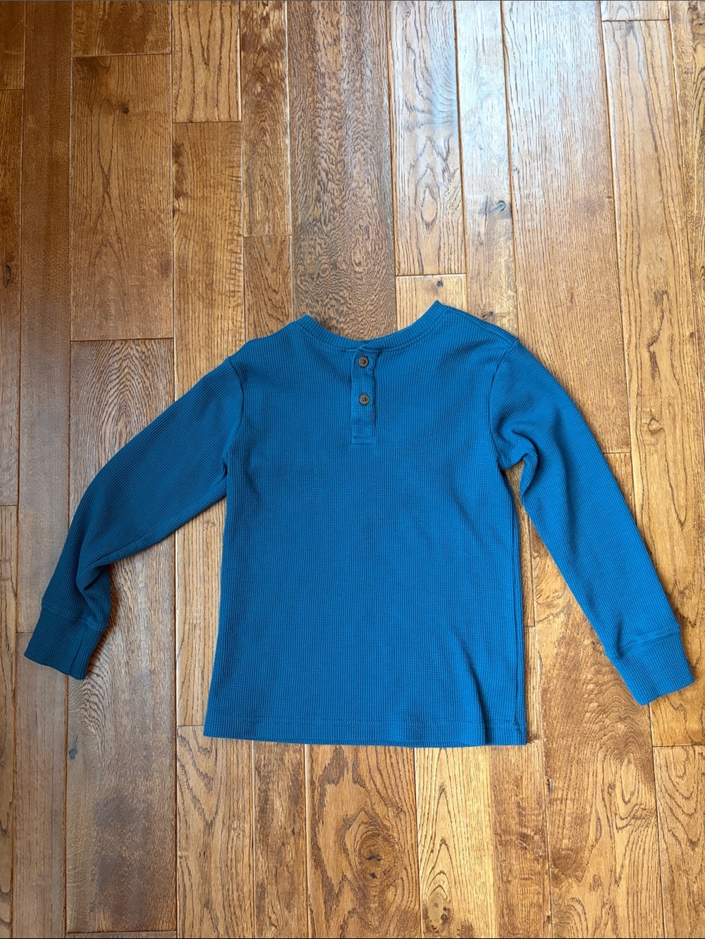 Children’s Place Classic Long-Sleeve Henley Shirt in Teal Blue Boys Small (5/6)